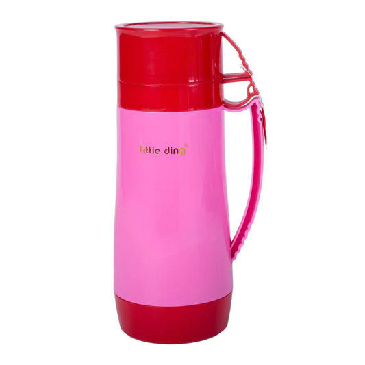 Termos, Naimeed D6418, pentru bauturi reci sau calde, Sticla si ABS, 1.8L, Roz, 160x345x132mm
