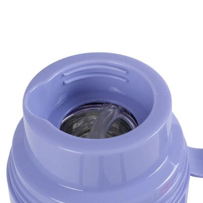 Termos, Naimeed D6418, pentru bauturi reci sau calde, Sticla si ABS, 1.8L, Albastru, 160x345x132mm
