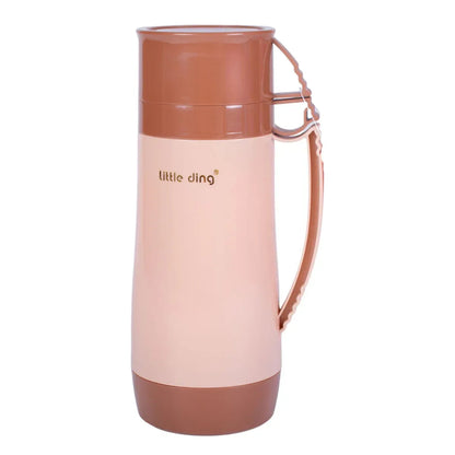 Termos, Naimeed D6418, pentru bauturi reci sau calde, Sticla si ABS, 1.8L, Maro, 160x345x132mm