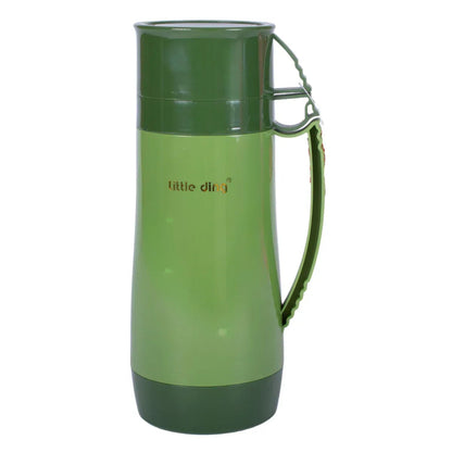 Termos, Naimeed D6418, pentru bauturi reci sau calde, Sticla si ABS, 1.8L, Verde, 160x345x132mm
