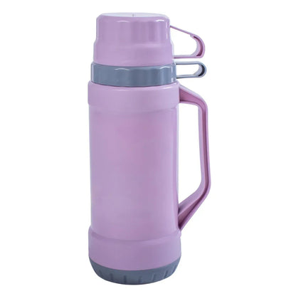 Termos, Naimeed D6417, pentru bauturi reci sau calde, Sticla si ABS, 1.8L, Mov, 160x345x130mm
