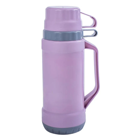 Termos, Naimeed D6417, pentru bauturi reci sau calde, Sticla si ABS, 1.8L, Mov, 160x345x130mm