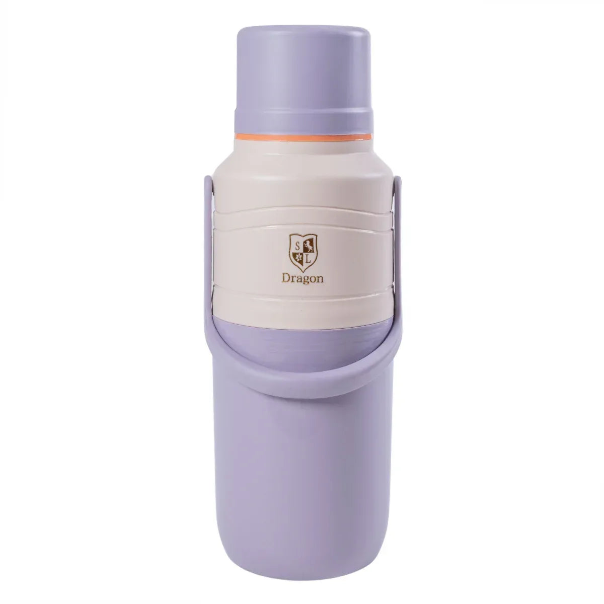 Termos, Naimeed D6421, pentru bauturi reci sau calde, Sticla si ABS, 2L, Mov, 114x400x200mm
