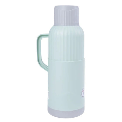 Termos, Naimeed D6422, pentru bauturi reci sau calde, Sticla si ABS, 2L, Turcoaz, 137x390x160mm