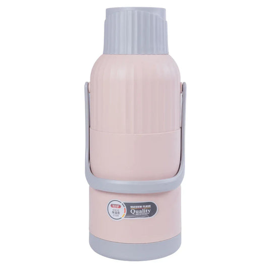 Termos, Naimeed D6423, pentru bauturi reci sau calde, Sticla si ABS, 3L, Roz, 165x480x162mm