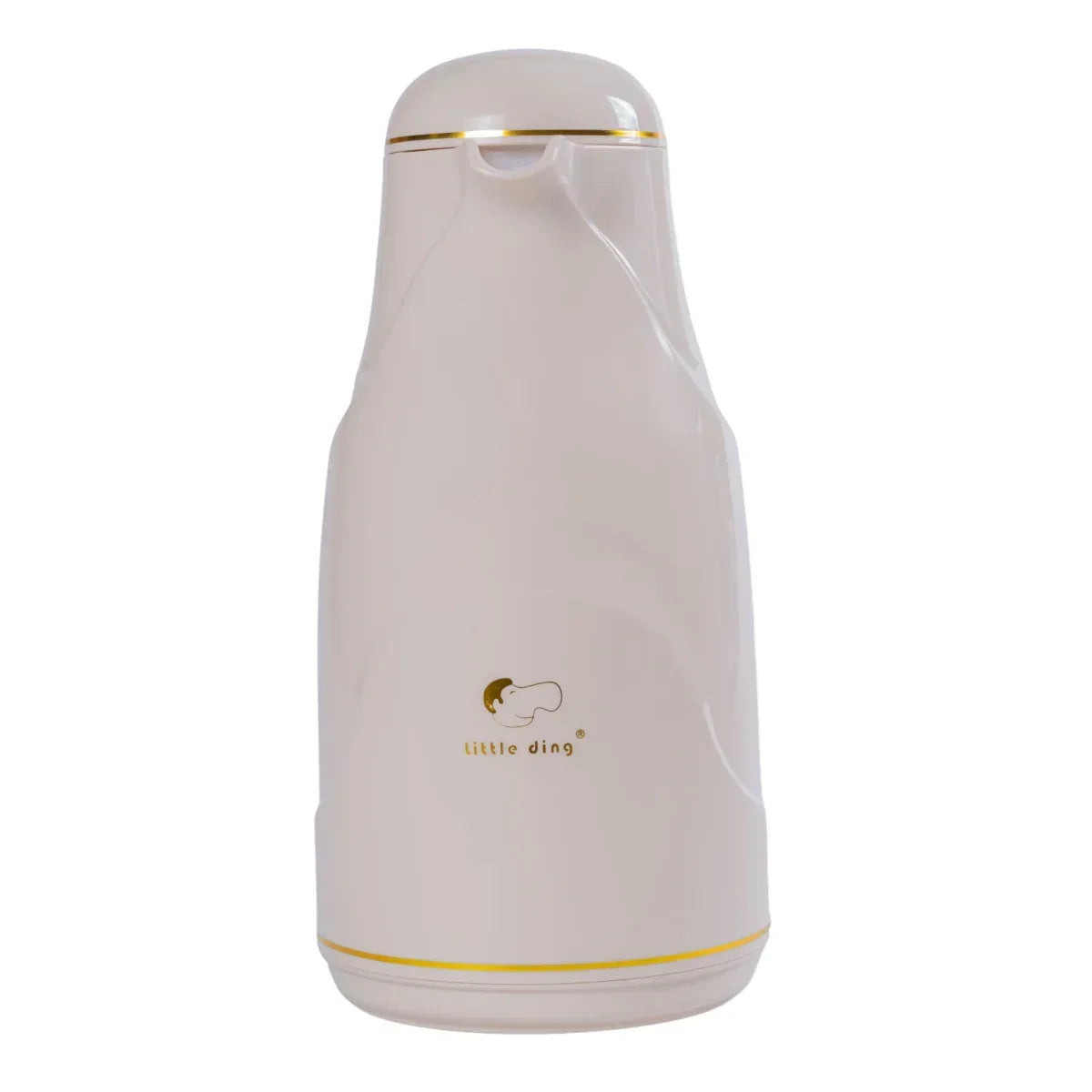 Termos, Naimeed D6430, pentru bauturi reci sau calde, Sticla si ABS, 1.4L, Crem, 145x320x190mm