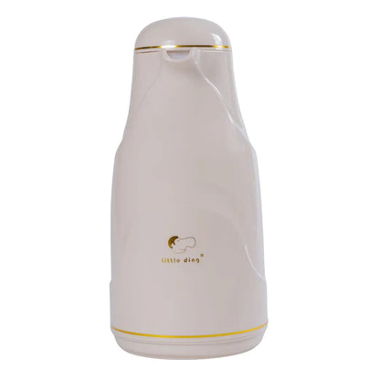 Termos, Naimeed D6430, pentru bauturi reci sau calde, Sticla si ABS, 1.4L, Crem, 145x320x190mm