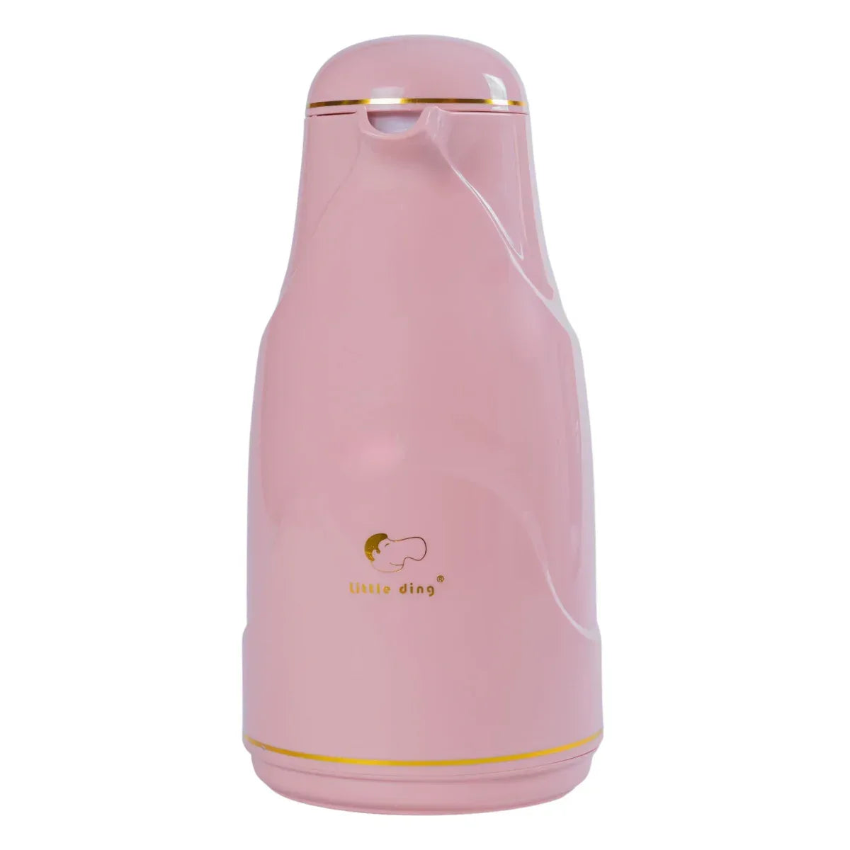 Termos, Naimeed D6430, pentru bauturi reci sau calde, Sticla si ABS, 1.4L, Roz, 145x320x190mm