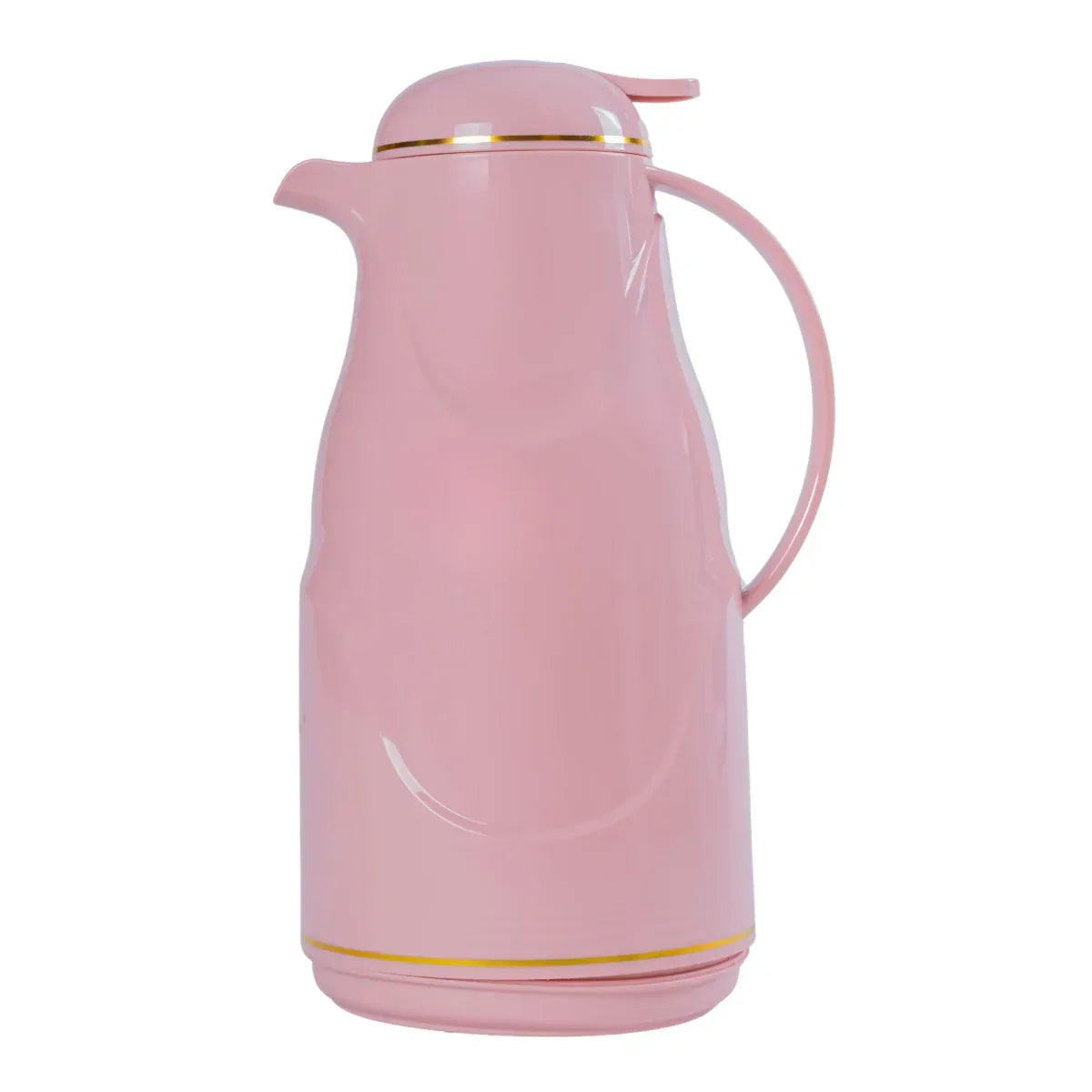 Termos, Naimeed D6428, pentru bauturi reci sau calde, Sticla si ABS, 1.3L, Roz, 140x300x180mm