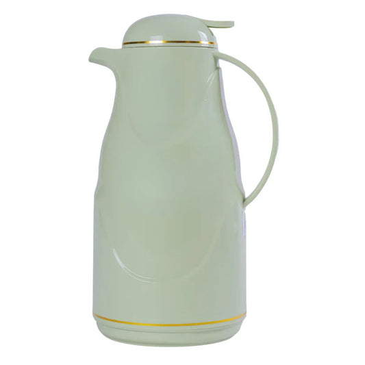 Termos, Naimeed D6430, pentru bauturi reci sau calde, Sticla si ABS, 1.4L, Verde, 145x320x190mm