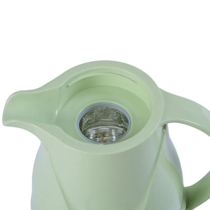 Termos, Naimeed D6430, pentru bauturi reci sau calde, Sticla si ABS, 1.4L, Verde, 145x320x190mm