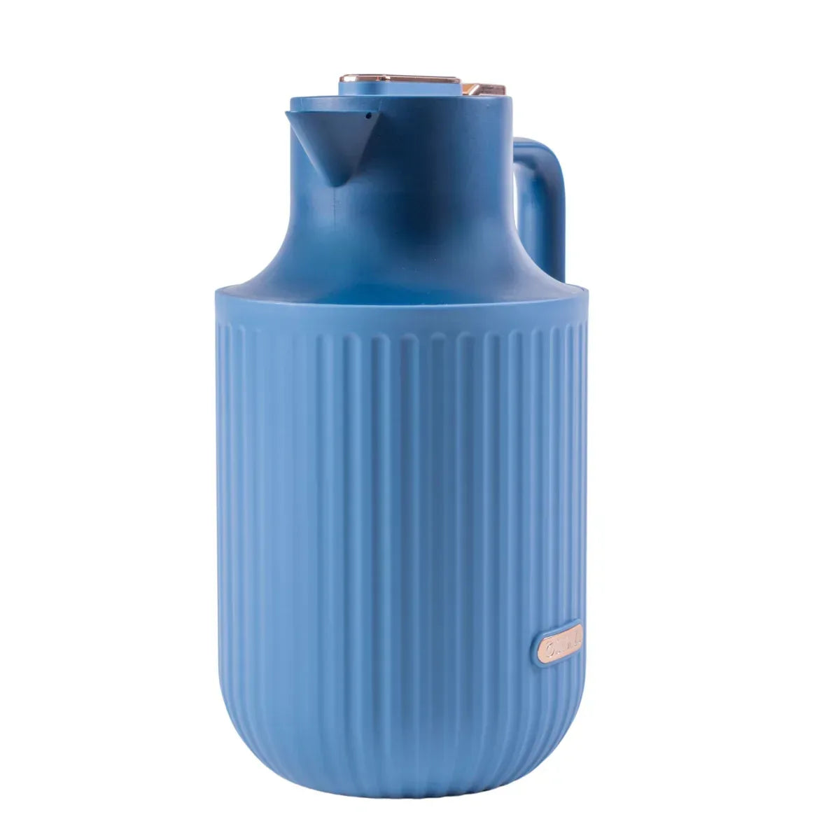 Termos, Naimeed D6438, pentru bauturi reci sau calde, Sticla si ABS, 2L, Albastru, 160x300x210mm