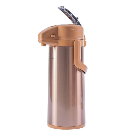 Termos, Naimeed D6439, pentru bauturi reci sau calde, Sticla si ABS, 2.5L, Maro, 170x400x220mm