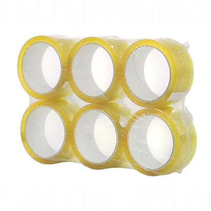 Banda adeziva, de tip scotch, 6 buc/set, Naimeed D6451, 45mx4.5cmx52μm, Galben transparent