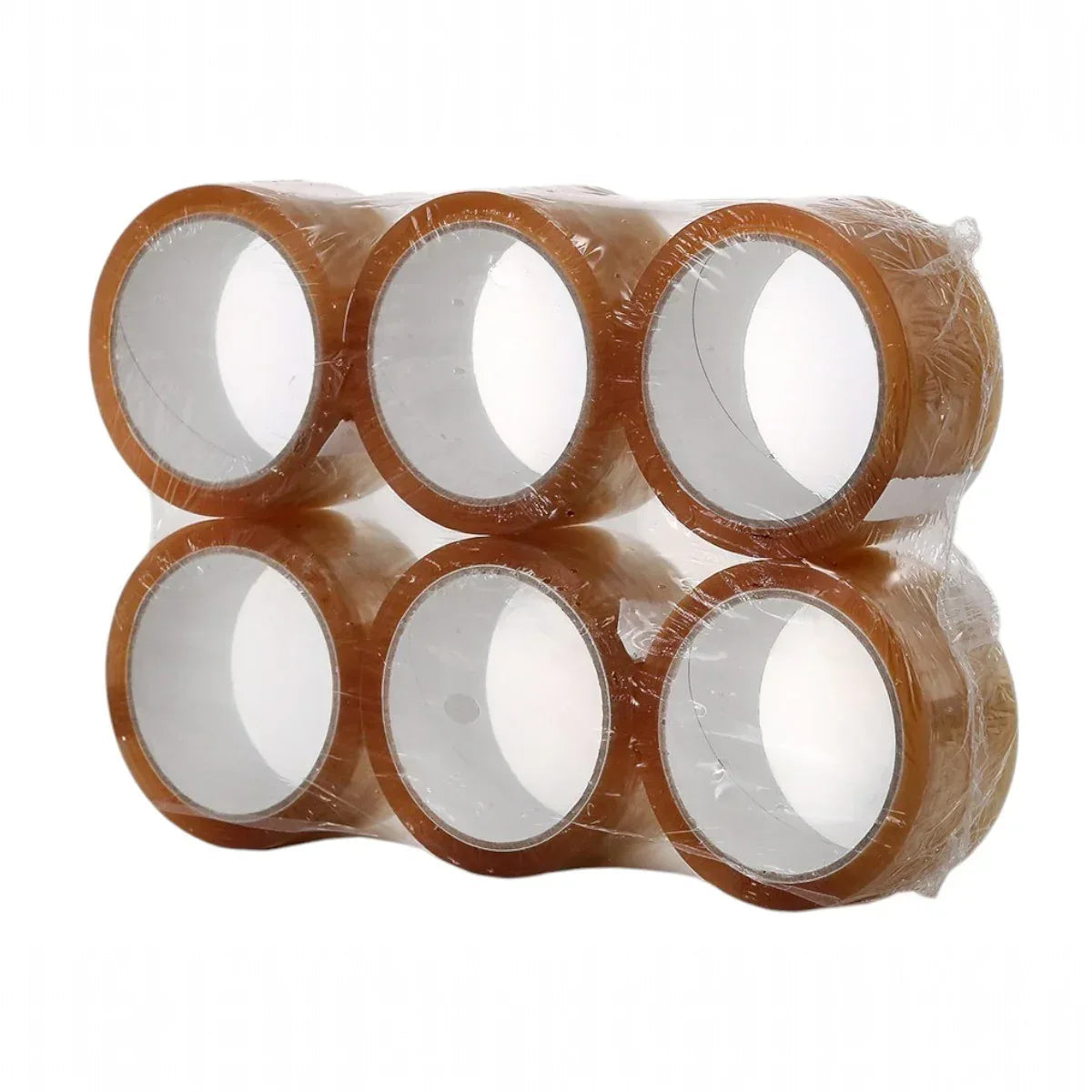 Banda adeziva, de tip scotch, 6 buc/set, Naimeed D6448, 30mx4.5cmx52μm, Maro transparent