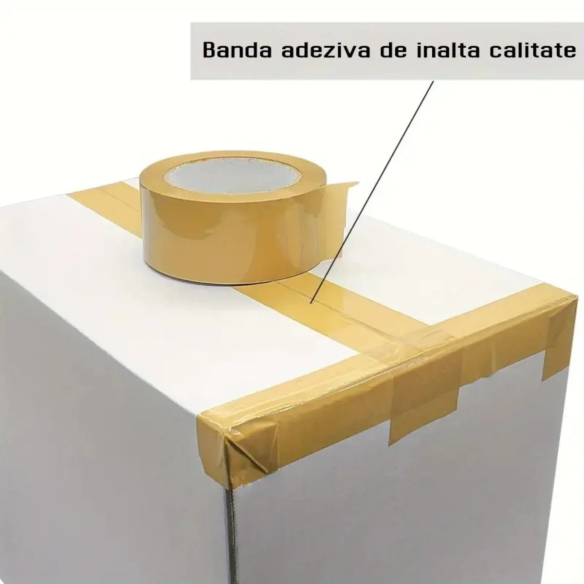 Banda adeziva, de tip scotch, 6 buc/set, Naimeed D6452, 100mx4.5cmx52μm, Maro transparent