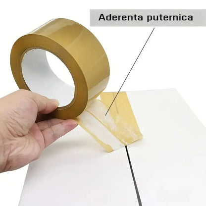 Banda adeziva, de tip scotch, 6 buc/set, Naimeed D6452, 100mx4.5cmx52μm, Maro transparent