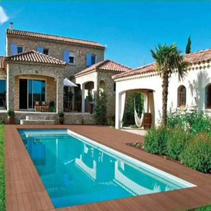 Pardoseala decking terasa din compozit WPC, Naimeed D7484, 280x14x2.5cm, Nuc natural
