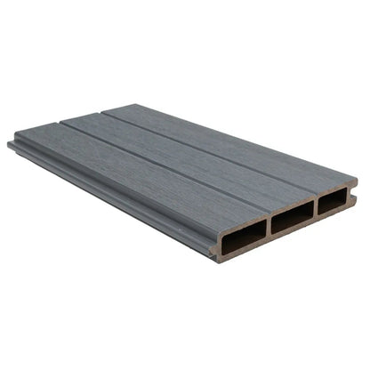 Placa de gard 3D, din compozit de lemn si plastic WPC, Naimeed D6474, 180x15,5x2.4cm, Gri