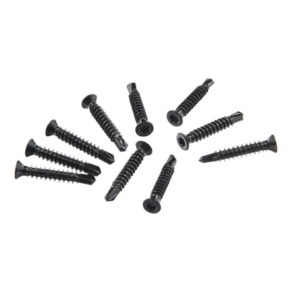 Surub pentru fixarea sinei de placa de gard, fier zincat, Naimeed D6482, 25x3 mm, Negru