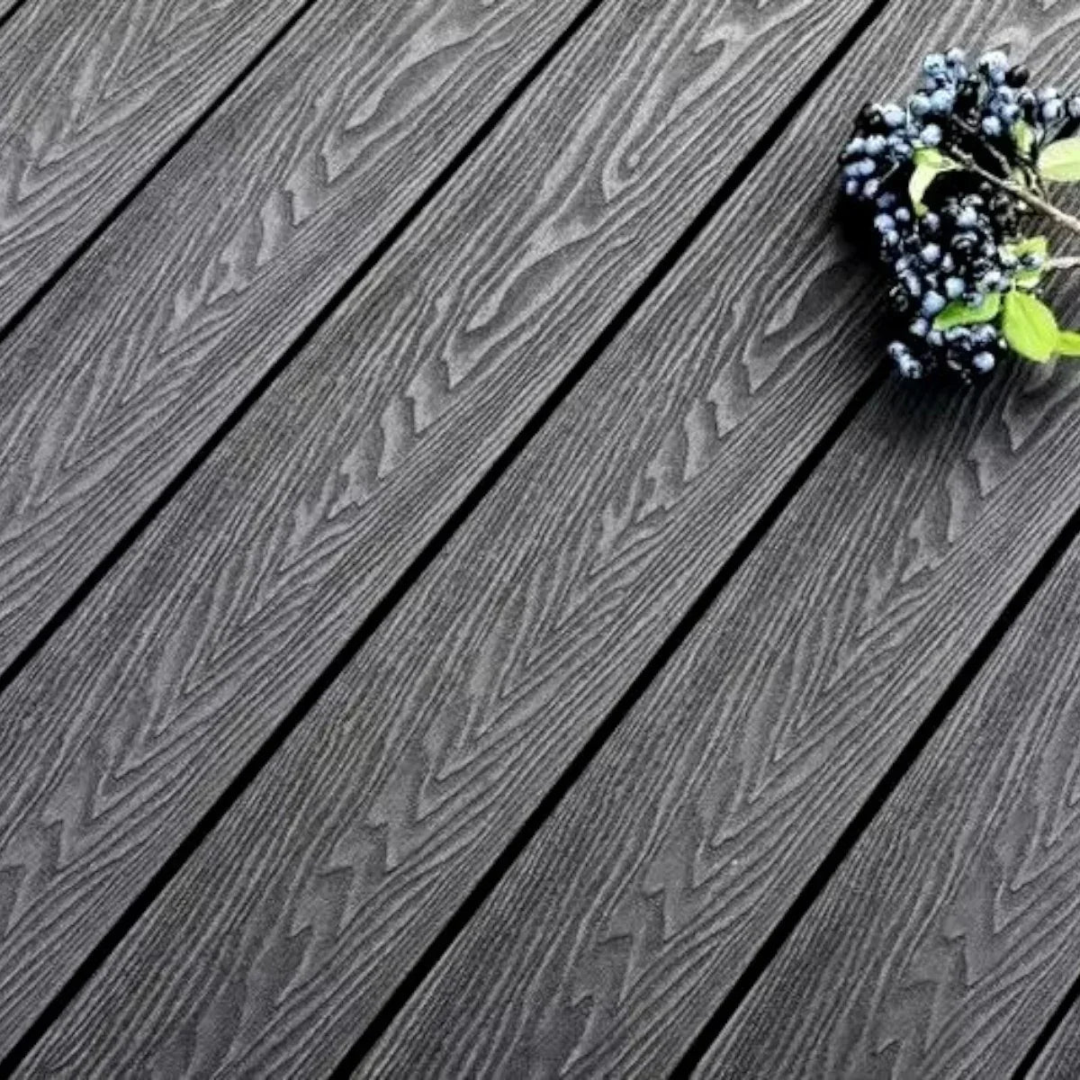 Pardoseala decking terasa din compozit WPC, Naimeed D7522, rezistenta sporita, 280x14x2.5cm, Maro roscat