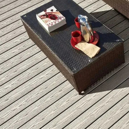 Pardoseala decking terasa din compozit WPC, Naimeed D7488, rezistenta sporita, 280x14x2.5cm, Maro ciocolatiu