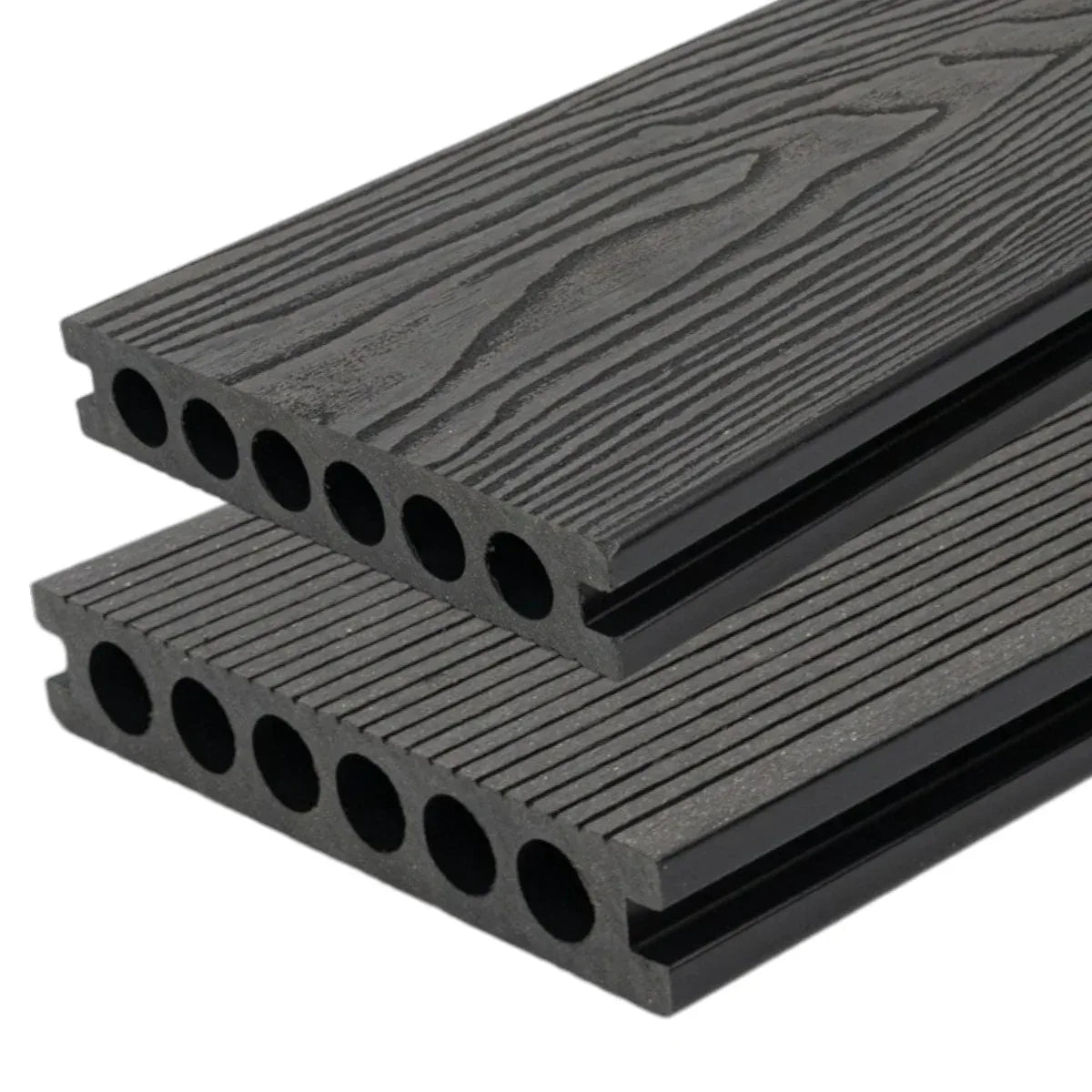 Pardoseala decking terasa din compozit WPC, Naimeed D6485, rezistenta sporita, 290x14x2.5cm, Negru