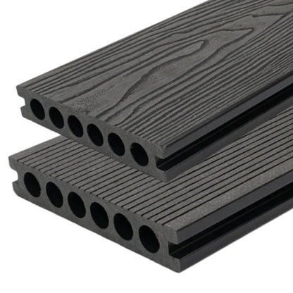 Pardoseala decking terasa din compozit WPC, Naimeed D6485, rezistenta sporita, 290x14x2.5cm, Negru