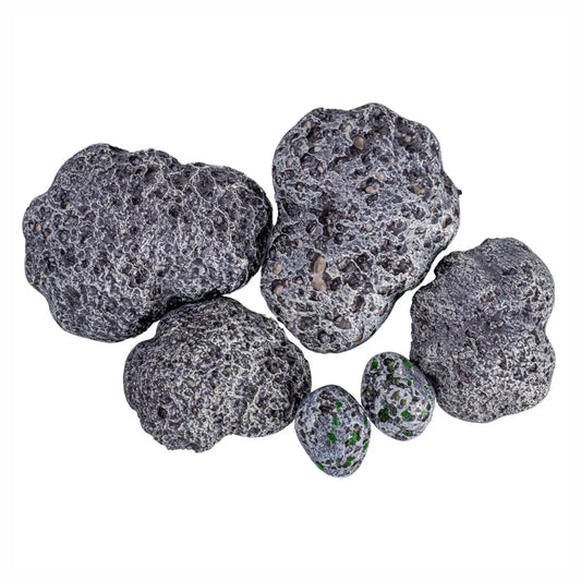 Set 6 x Pietre decorative din polistiren, aspect natural, usor de curatat, Naimeed D6532