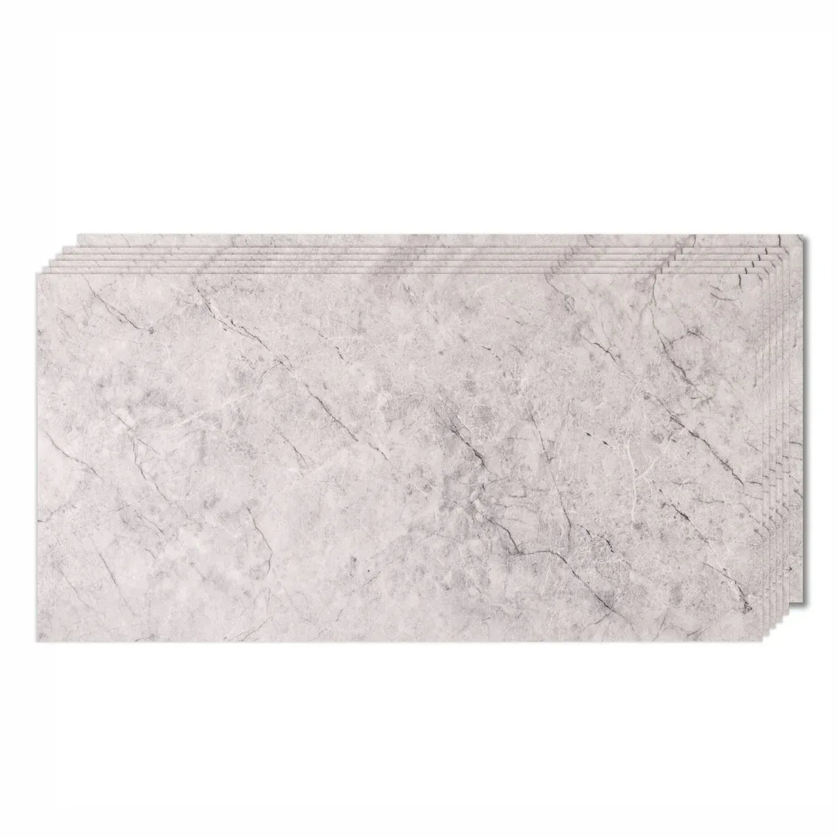 Set 6 panouri decorative, Naimeed D6577, Autoadeziv, aspect mat, suprafata acoperita 1.08 mp, 30x60 cm, Gri