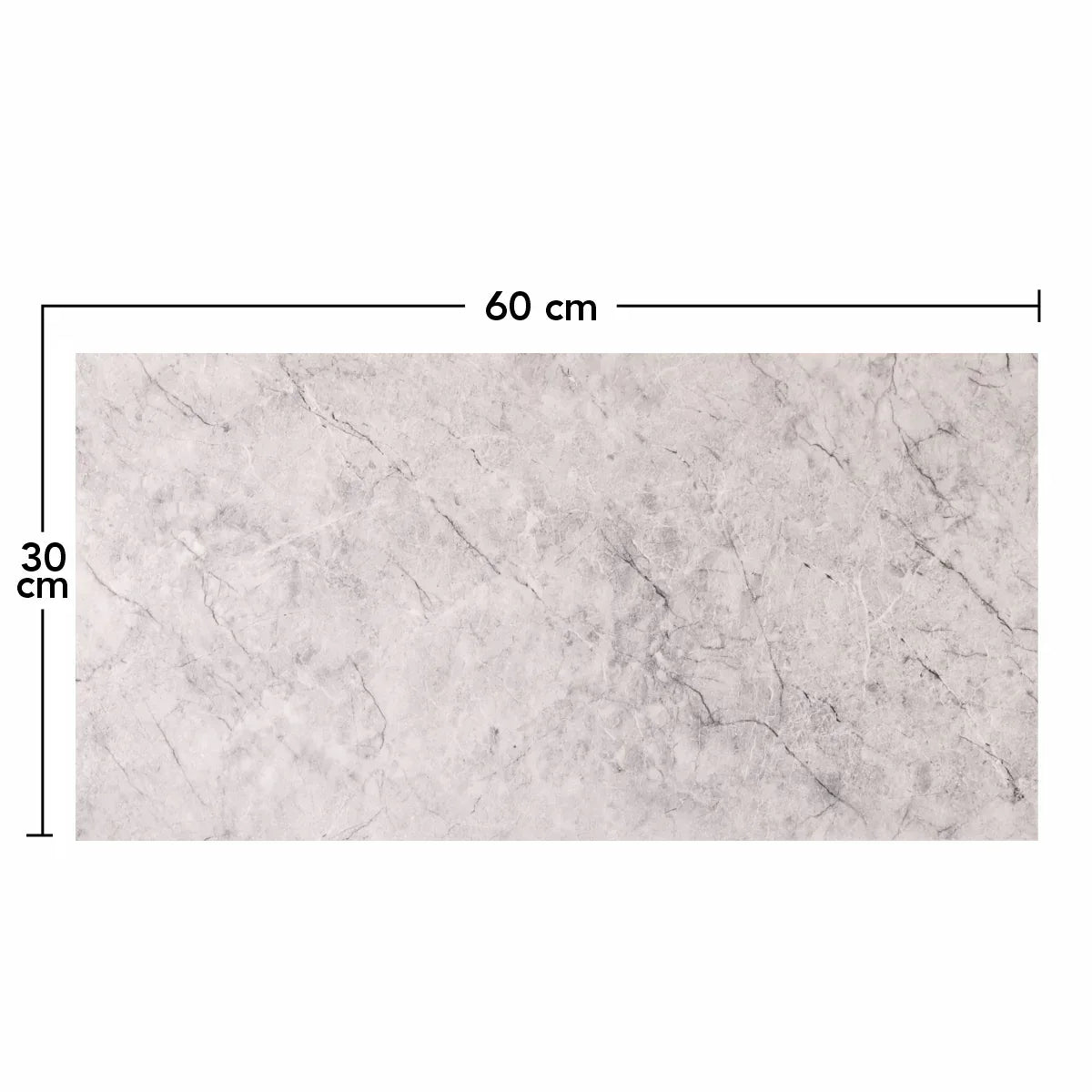 Set 6 panouri decorative, Naimeed D6577, Autoadeziv, aspect mat, suprafata acoperita 1.08 mp, 30x60 cm, Gri