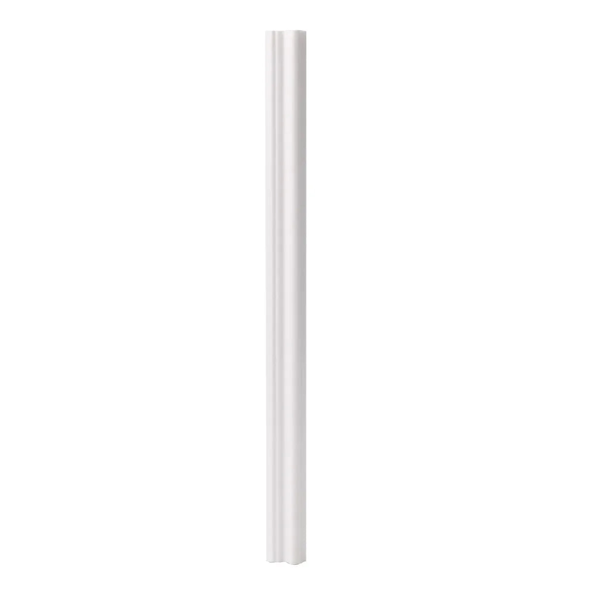 Set 5 Bagheta decorativa, polimer rigid, Naimeed D6693, Alb, 230x2.3x1.25cm
