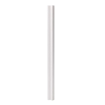 Set 5 Bagheta decorativa, polimer rigid, Naimeed D6693, Alb, 230x2.3x1.25cm