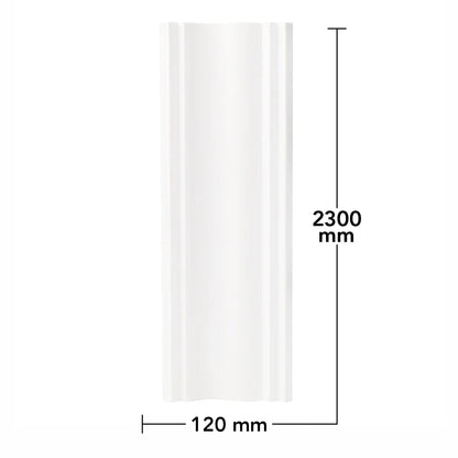 Set 5 plinte decorative, polimer rigid, Naimeed D6697, Alb, 2300x120x15mm