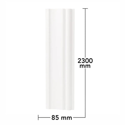 Set 5 plinte decorative, polimer rigid, Naimeed D6698, Alb, 2300x85x25mm