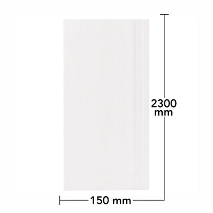 Set 5 plinte decorative, polimer rigid, Naimeed D6700, Alb, 2300x150x15mm