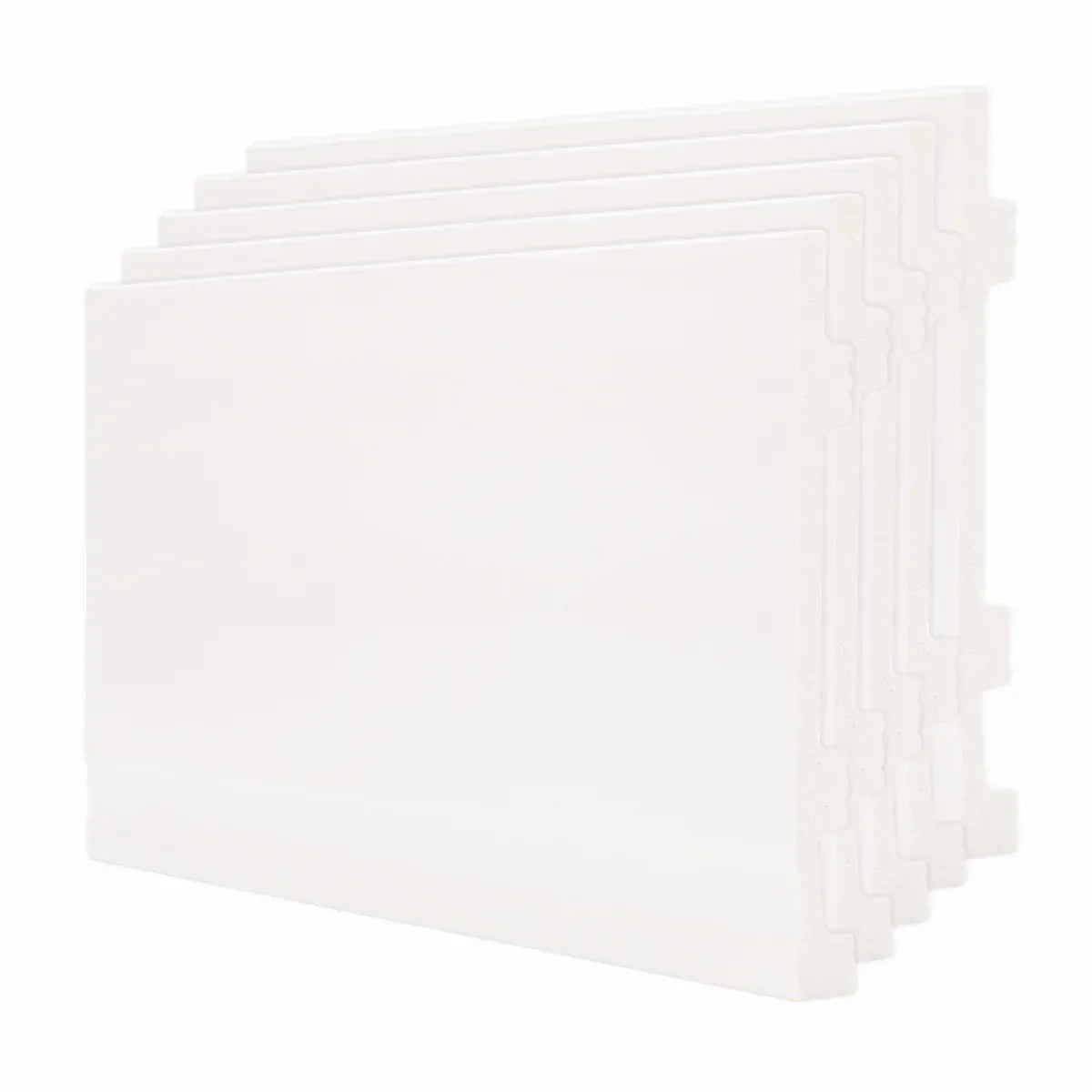 Set 5 plinte decorative, polimer rigid, Naimeed D6700, Alb, 2300x150x15mm
