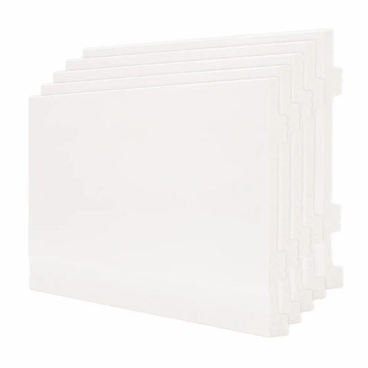 Set 5 plinte decorative, polimer rigid, Naimeed D6700, Alb, 2300x150x15mm
