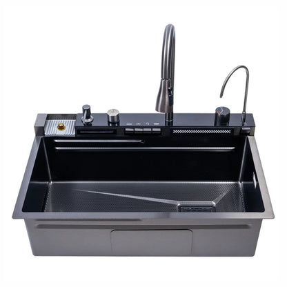 Chiuveta multifunctionala Smart Cuisine, cu accesorii incluse, Naimeed D6743, functii multiple, otel inoxidabil, Gri, 210x750x460mm