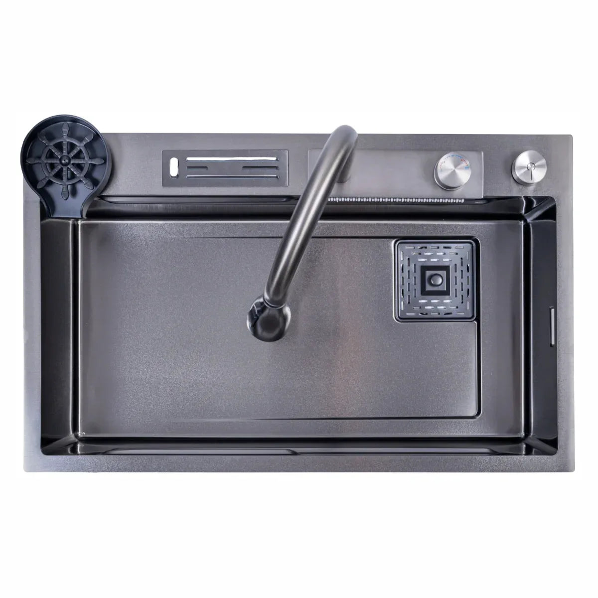 Chiuveta multifunctionala Smart Cuisine, cu accesorii incluse, Naimeed D6746, functii multiple, otel inoxidabil, Gri, 210x750x460mm