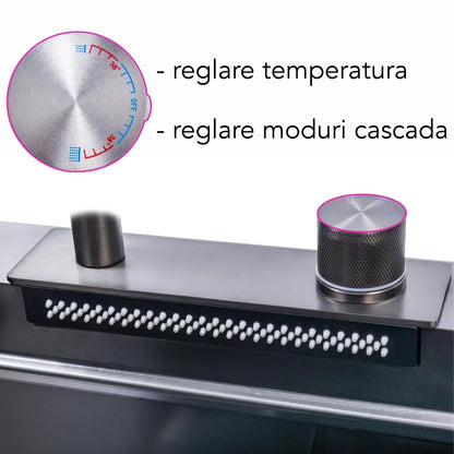Chiuveta multifunctionala Smart Cuisine, cu accesorii incluse, Naimeed D6747, functii multiple, otel inoxidabil, Gri, 210x750x460mm