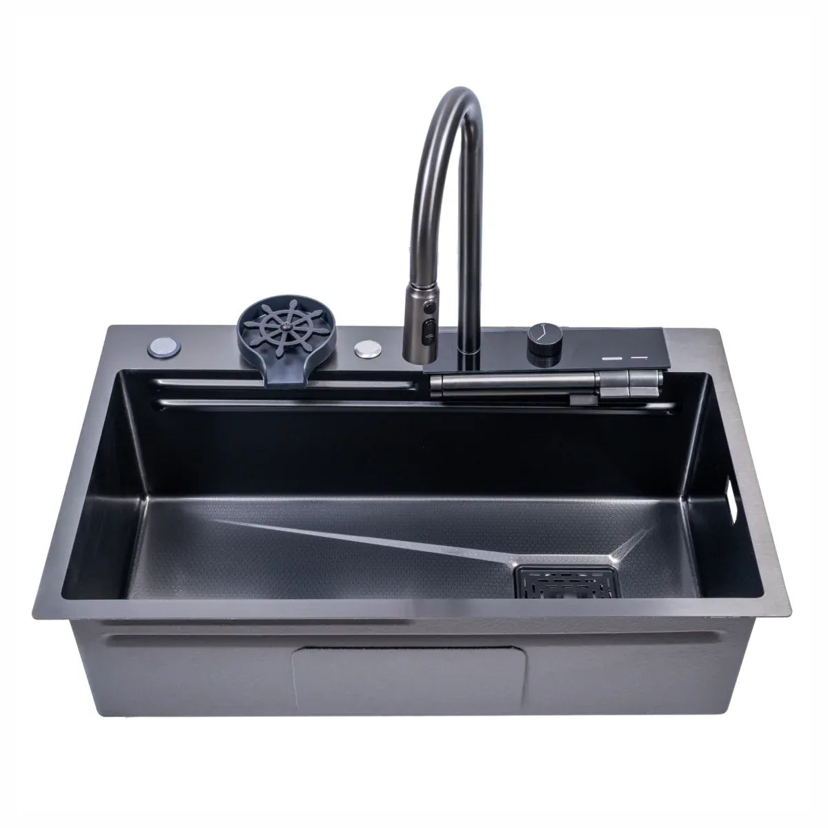 Chiuveta multifunctionala Smart Cuisine, cu accesorii incluse, Naimeed D6748, functii multiple, otel inoxidabil, Gri, 210x750x460mm
