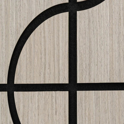 Set 5 Panouri riflaje acustice decorative, HDF si pasla, Naimeed D6757, 90x45x1.8cm, Gri