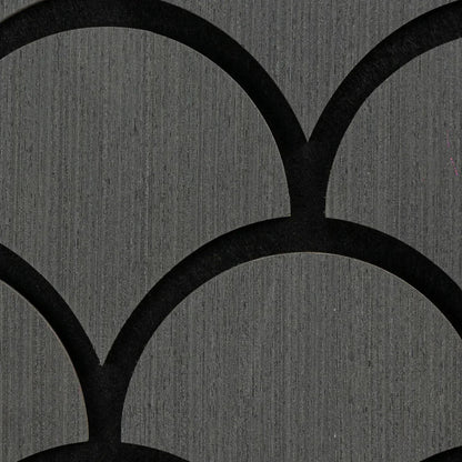 Set 5 Panouri riflaje acustice decorative, HDF si pasla, Naimeed D6762, 60x40x1.8cm, Gri