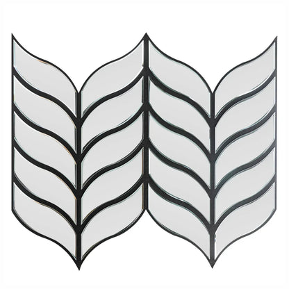 Panou riflaj acustic decorativ, Oglinda si pasla, Naimeed D6777, 90x80x1.2cm, Gri