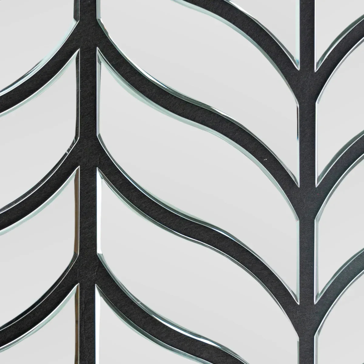 Panou riflaj acustic decorativ, Oglinda si pasla, Naimeed D6777, 90x80x1.2cm, Gri
