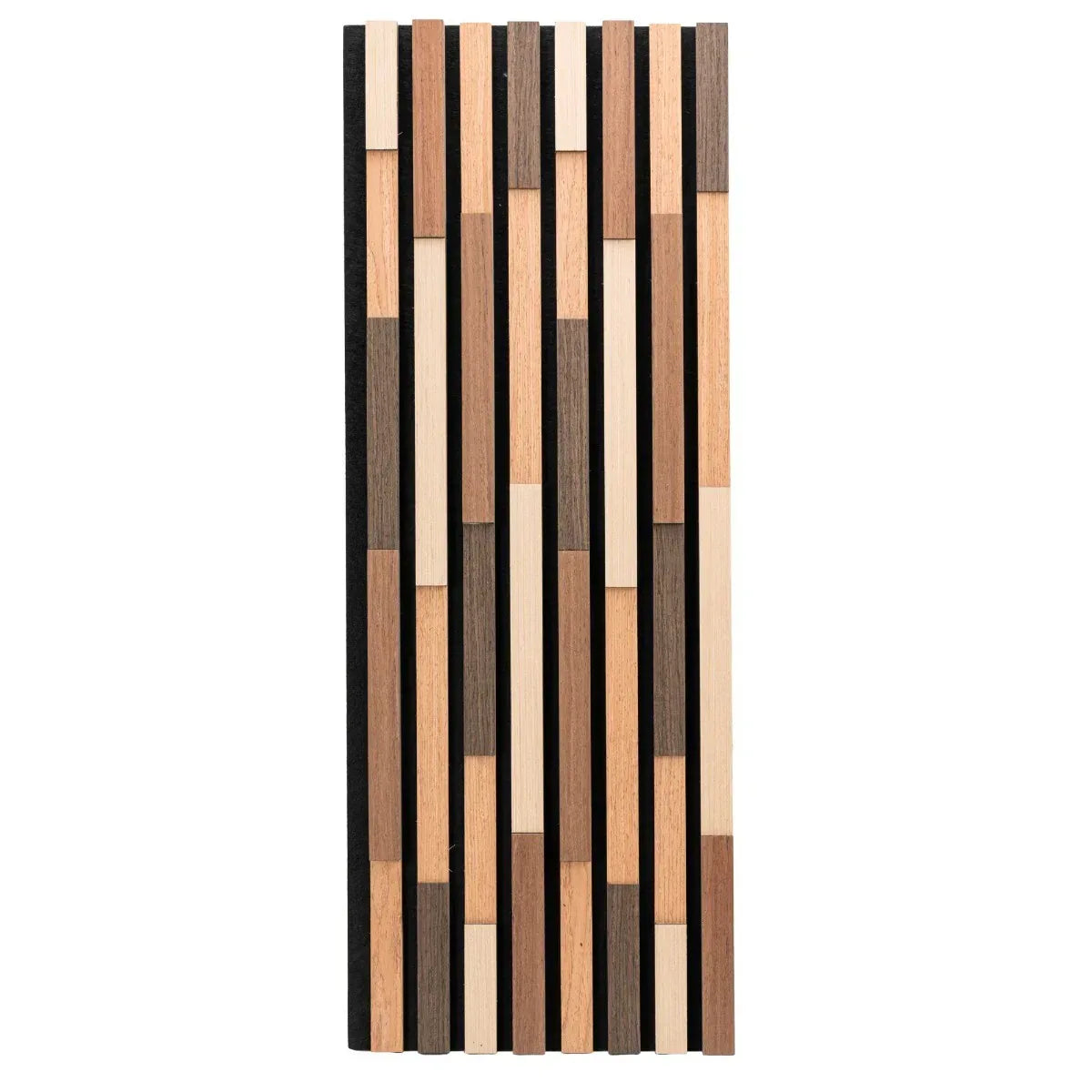 Set 5 Panouri riflaje acustice decorative, HDF si pasla, Naimeed D6779, 80x30x1.8cm, Multicolor