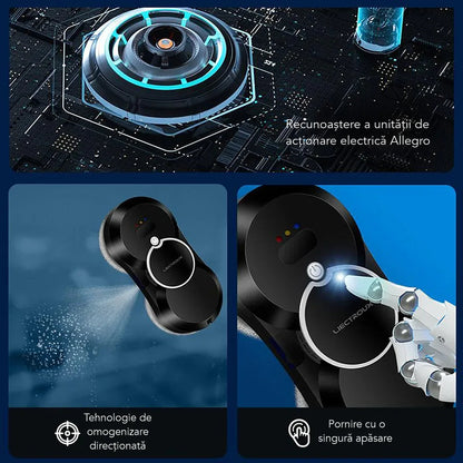 Robot Curatare Geamuri Liectroux HCR-10(D6809), 2800Pa, protectie anti cadere, baterie 500mAh, autonomie 60 de minute pe acumulator in caz de pana de curent, capacitate 30ml, 295x145x120mm, Negru