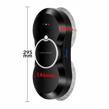 Robot Curatare Geamuri Liectroux HCR-10(D6809), 2800Pa, protectie anti cadere, baterie 500mAh, autonomie 60 de minute pe acumulator in caz de pana de curent, capacitate 30ml, 295x145x120mm, Negru
