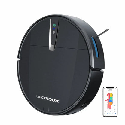 Aspirator Robot cu spalare, Inteligent  Liectroux V3S PRO(D6814), aspiratie de 4000Pa, autonomie 120 de minute, coș de praf de 600ml, 150x350x350mm,  Negru